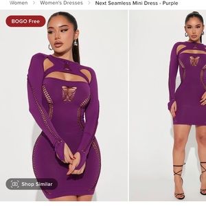 Fashion Nova Next Seamless Mini Dress - Purple